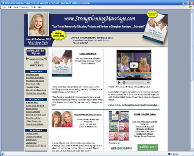 StrengtheningMarriage.com website homepage