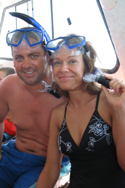 couple snorkeling